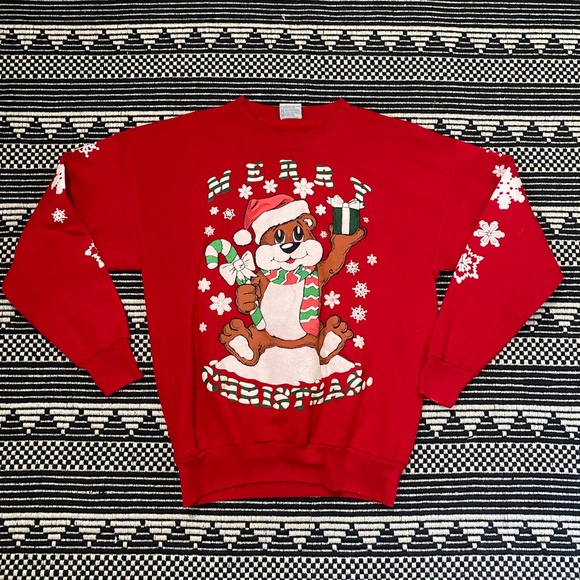 Vintage Sweaters - Vintage 90s Women's Christmas Sweater Crewneck